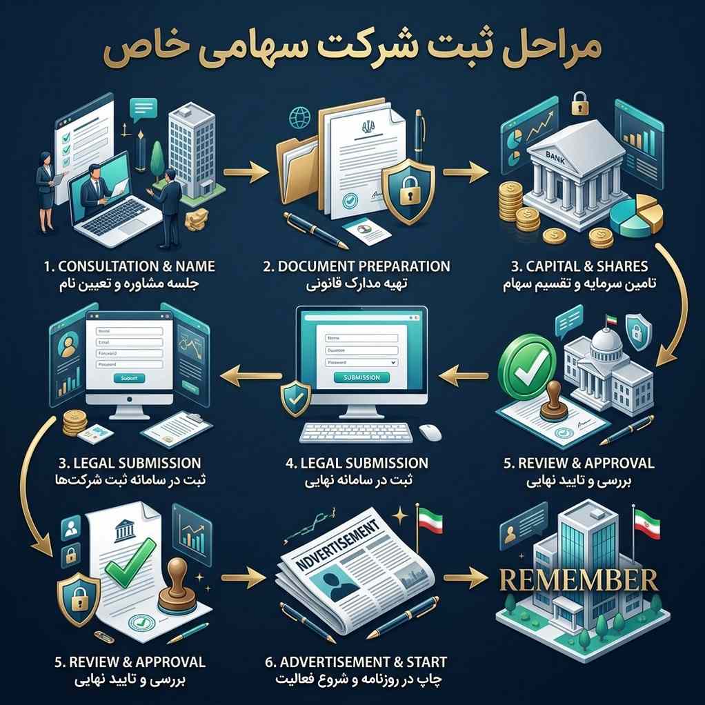 مراحل ثبت شرکت سهامی خاص در کرج